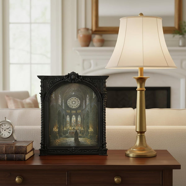 Vintage Picture Frames 5X7 - Victorian Ornate Black Frame 5X 7, 5 X7 Picture Frame Antique, Antique Arched Black Photo Frame,Small 5 X 7 Photo Frames Wall Hanging for Gothic Vintage Wall Decor (Black, 5X7)6