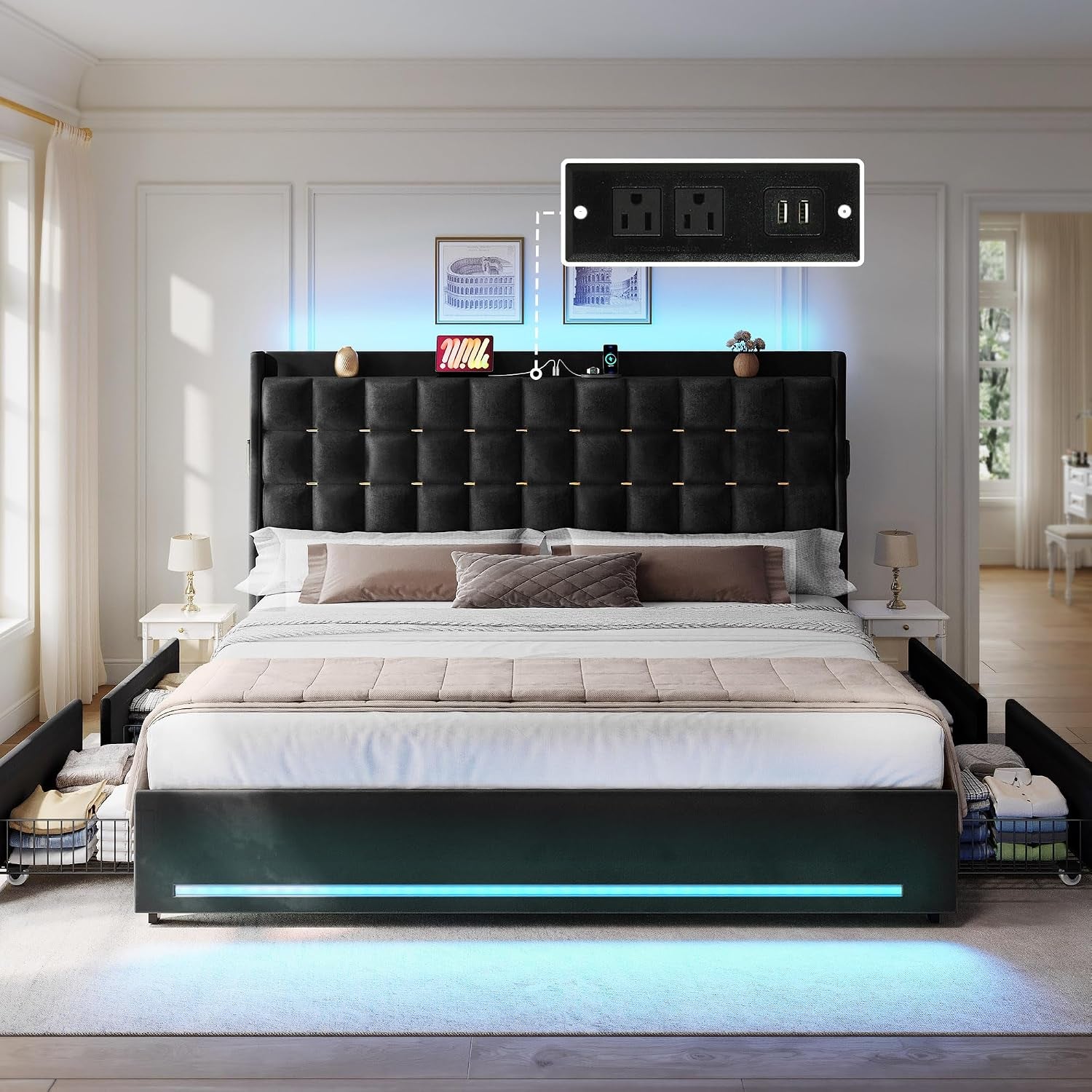 king-size-bed-frame-with-4-drawers-rgb-led-light-charge-station