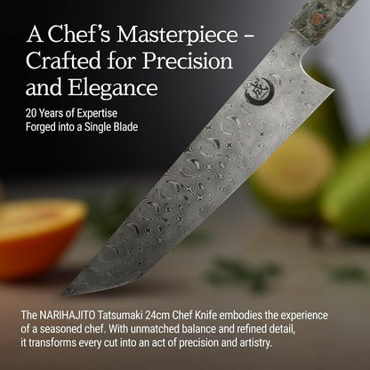 Tatsumaki Sakimaru Gyuto Chef Knife 9.5" (240Mm) – 110 Layer Damascus Steel, Dual Core Blade, Ultra Sharp Kitchen Knife2