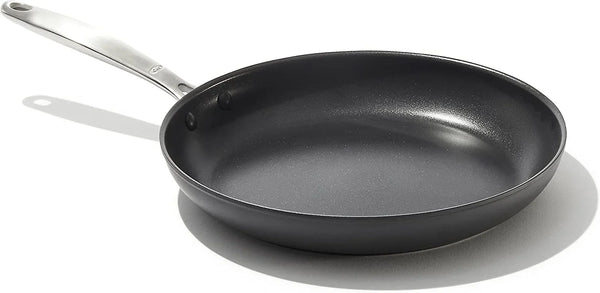OXO Enhanced 12" Frying Pan Skillet, Pfas-Free Ceramic Nonstick, Durable Hard Anodized Cookware, Scratch Resistant, Stainless Steel Handle, Good Grips, Dishwasher & Oven Safe, Black1