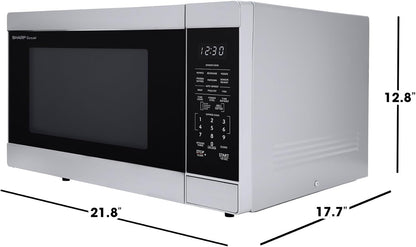 SMC1662KS 1.6 Cu. Ft. 1100W Stainless Steel Countertop Microwave Oven | 1100 Watt, Removable 13.6" Carousel Turntable8