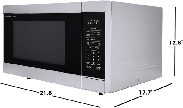 SMC1662KS 1.6 Cu. Ft. 1100W Stainless Steel Countertop Microwave Oven | 1100 Watt, Removable 13.6" Carousel Turntable8