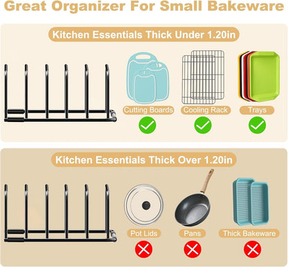 Cutting Board Organizer Storage, Baking Sheet Rack under Cabinet4
