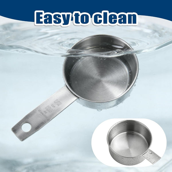 2 Pcs 1/2 Cup Dog Food Scoop, 125 ML, Stainless Steel5