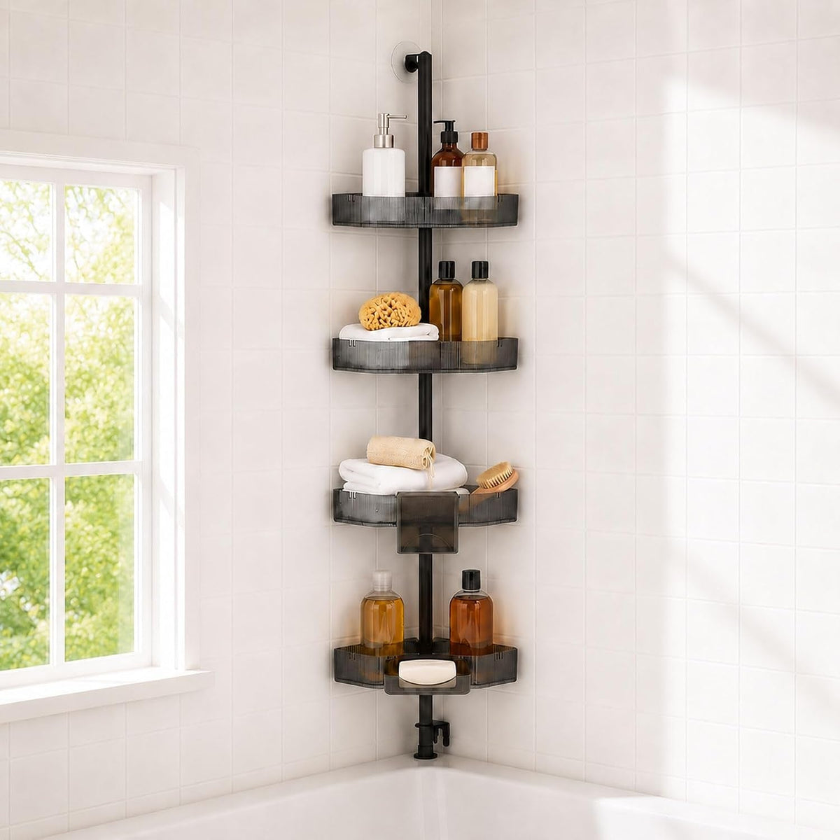 corner-shower-caddy-adjustable-4-tier-rustproof-bathroom-organizer-shelves-45-75-inch-no-drill-quick-installation-bathtub-corner-shelf
