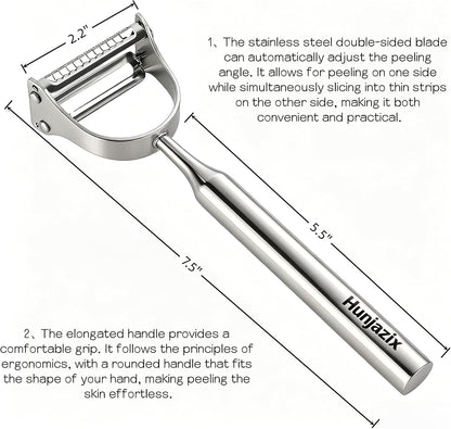 2-In-1 Julienne Vegetable Peeler, Julienne Peeler Shredder Tool2