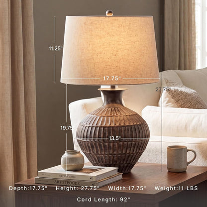 Signature Design by Ashley Magan Metal Table Lamp, 28", Antique Bronze2