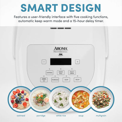 Housewares Professional 8-Cups (Cooked) / 2Qt. 360° Induction Rice Cooker & Multicooker (ARC-7604), White3