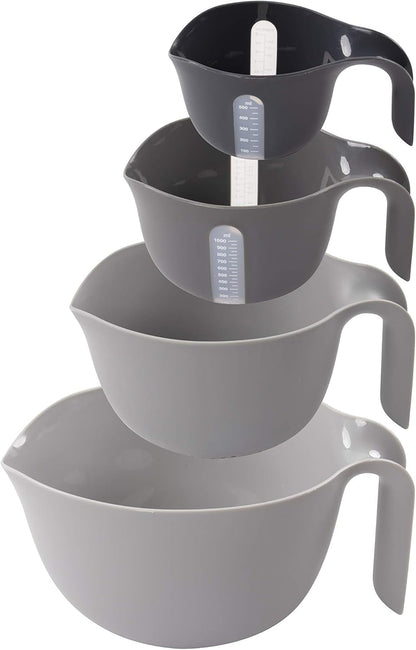 4-Piece Nested Mixing Bowl Set, Gray Assortment, GMBS4-432, 4 Pieces1