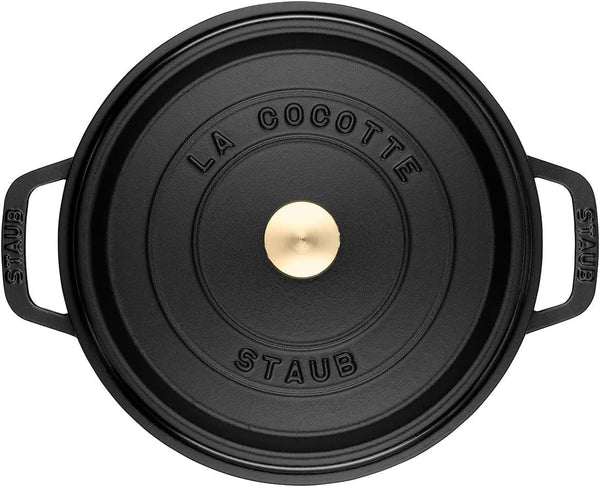 STAUB Cast Iron Dutch Oven 5.5-Qt round Cocotte, Made in France, Serves 5-6, Black Matte7