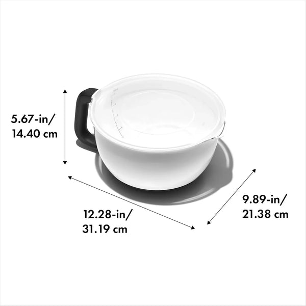 OXO Good Grips 4Qt Batter Mixing Bow with Lid, White2