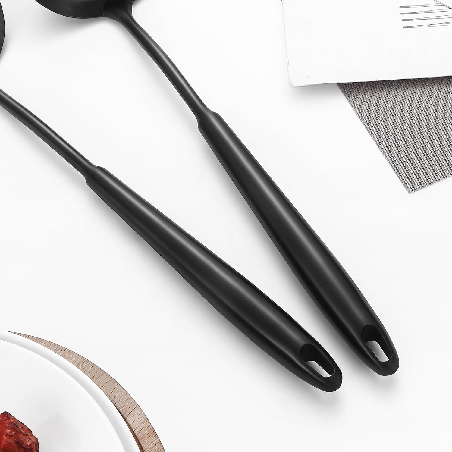 304-stainless-steel-cooking-utensils-6-pcs-kitchen-cooking-utensils-set-with-spatula-solid-spoon-ladle-skimmer-spaghetti-spoon-dishwasher-safeblack