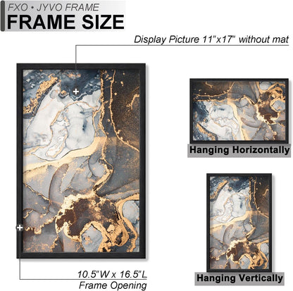 11X17 Frame Set of 6 Black Engineered Wood Horizontally/Vertically4