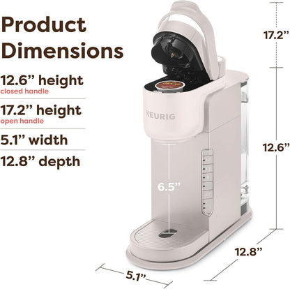 K-Express Single Serve K-Cup Pod Coffee Maker, 3 Brew Sizes, Strong Button Feature, 42Oz Removable Reservoir, Warm Stone6