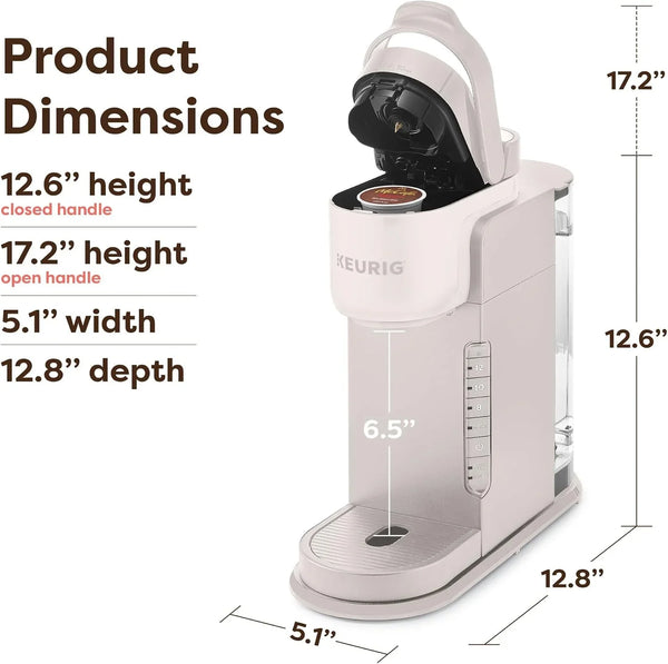 K-Express Single Serve K-Cup Pod Coffee Maker, 3 Brew Sizes, Strong Button Feature, 42Oz Removable Reservoir, Warm Stone6