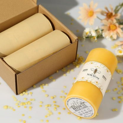 Natural Beeswax Pillar Candles, Non Toxic,2.8X6 Inch,2 Pack,285 H Long Burn8