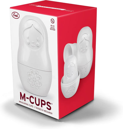 Genuine Fred M-CUPS Matryoshka Measuring Cups, Set of 6, Russian Doll Nesting Measuring Cups, White7