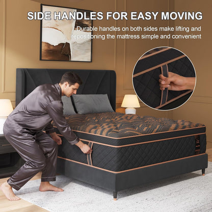 Queen Hybrid Mattress 14 Inch, Medium Firm Gel Memory Foam & Pocket Springs - Motion Isolation & Pressure Relief for Back & Side Sleepers, Certipur-Us Certified8