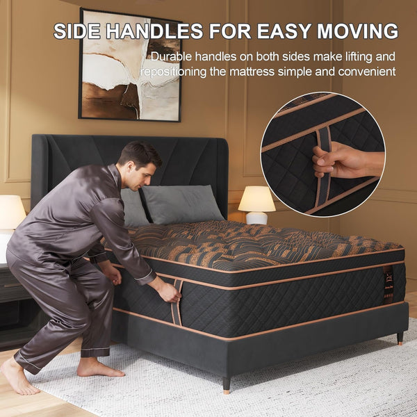 Queen Hybrid Mattress 14 Inch, Medium Firm Gel Memory Foam & Pocket Springs - Motion Isolation & Pressure Relief for Back & Side Sleepers, Certipur-Us Certified8