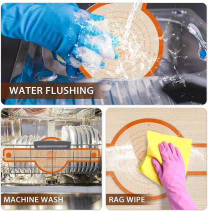 Silicone Bread Sling, Sourdough Transfer, Nonstick, 2 Pack round | Easy Cleanup & Reusable Baking Mats, Sour Dough Tools & Supplies for Dutch Oven, Orange3