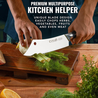 Cleaver Chef Knife, 8" Meat Cleaver Butcher Knife – German Steel7