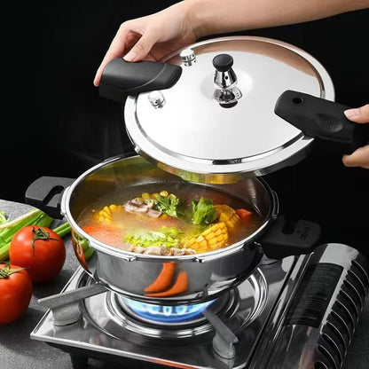 Electric Pressure Cooker, 304 Mini Pressure Cooker Small Thickened Household Gas Induction Outdoor Portable Large Capacity,3