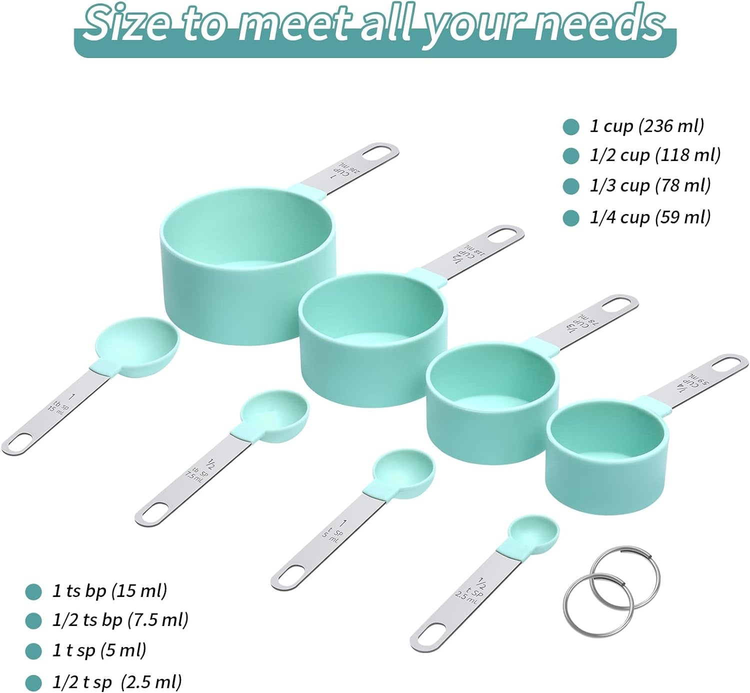 measuring-cups-set-measuring-spoons-set-nesting-measure-cups-with-stainless-steel-handle-for-measuring-dry-and-liquid-ingredients-small-teaspoon-with-plastic-head-mint-green