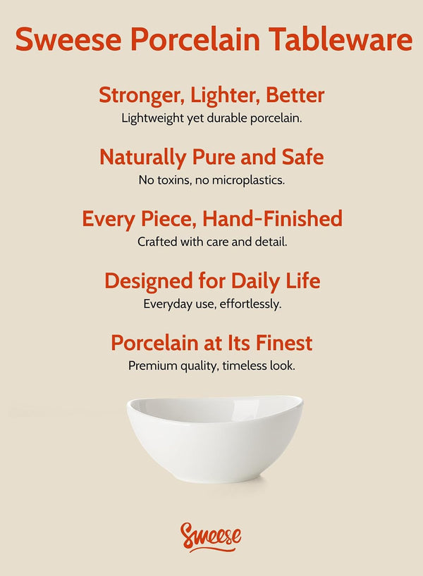 10 Oz Small White Porcelain Bowls - Set of 6 Dessert, Ice Cream, Snack & Yogurt Bowls, Ceramic Serving Bowls for Rice or Soup7