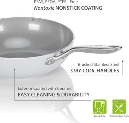 '- Ceraterra 12" Ceramic Nonstick Flat Bottom Wok/Stir-Fry Pan - PFOA, PTFE, PFAS Free, Dishwasher and Oven Safe, Made in Korea (12-In)6
