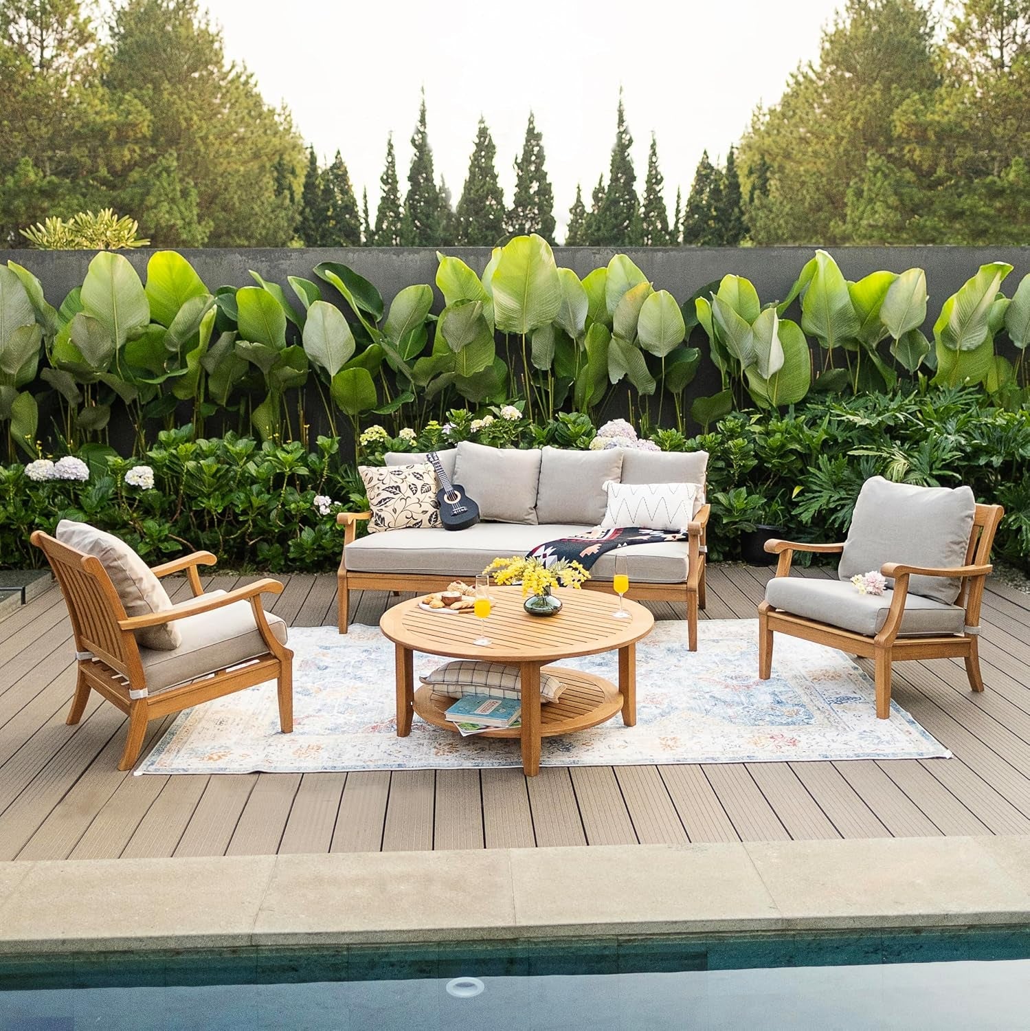 robin-teak-wood-4-piece-patio-conversation-set-with-oyster-cushion-patio-furniture-set-with-sofa-bed-2-outdoor-club-chairs-and-1-round-coffee-table-weather-resistant