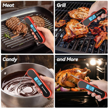 0.5 Sec Instant Read Meat Thermometer Digital for Cooking, Red | NIST ±0.5℉ Precision Food Thermometer, Kitchen Gadgets for Oven Grill Candy BBQ Accessories, Gifts for Him Dad Men Birthday9