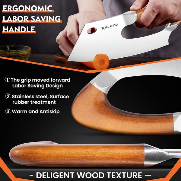 Effort Saving Meat Cleaver - Bronze Easy Handle Chef Knife6