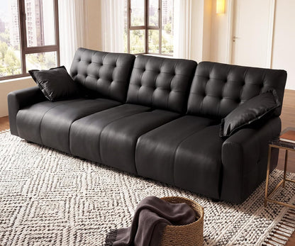 Oversized Sectional Couches for Living Room, Modular Leather Cloud Couch1