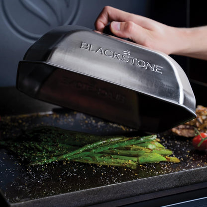 Blackstone® Stainless Steel Basting Cover, Medium, Square | Blackstone® 5555 Durable Heat-Resistant Handle, Dishwasher Safe for Steaming Veggies, Melting Cheese & More6
