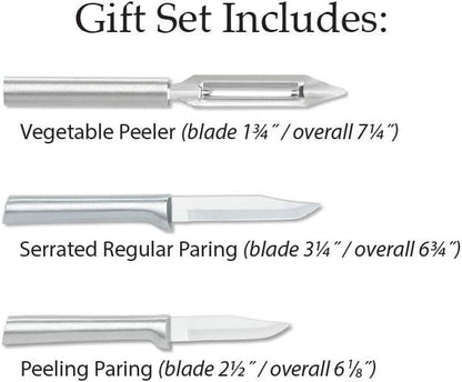 Cutlery Kitchen Basics Gift Set (S56), Silver | 3-Piece Knife Set , Stainless Steel Blade, Cast Aluminum Handle2