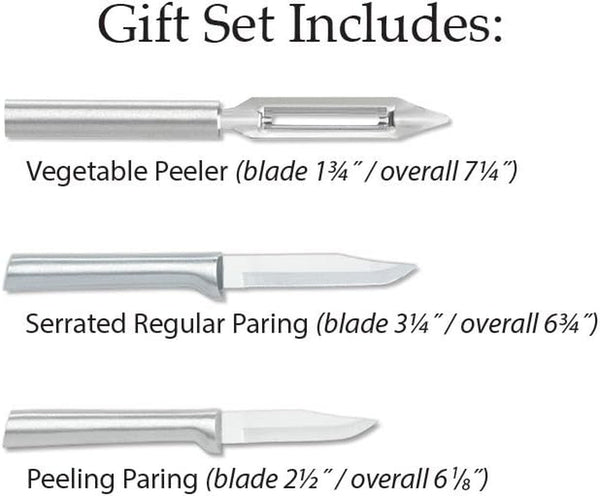 Cutlery Kitchen Basics Gift Set (S56), Silver | 3-Piece Knife Set , Stainless Steel Blade, Cast Aluminum Handle2
