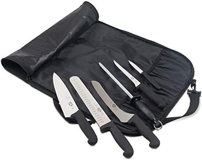 Victorinox Forschner 7 Pc Fibrox Deluxe Culinary Knife Roll Set,Black6