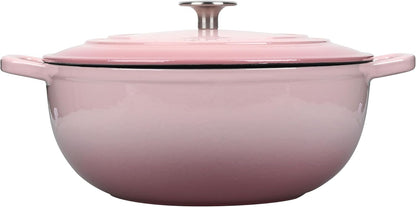 Enameled Cast Iron Dutch Oven Pot with Lid for Sourdough Bread Baking, Bread Dutch Ovens, Cooking Pots, 5 Quart, Pink7