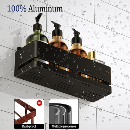 Shower Caddy,2-Pack Shower Shelf,No Drill Shower Organizer(Black)5