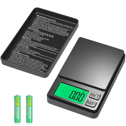 Digital Pocket Scale 1000G X 0.01G,  Portable Precision Gram Scale | Jewelry Scale with Protective Cover, Auto-Off, Backlit LCD, 7 Units Tare, for Food, Kitchen, Coffee, Battery Included1