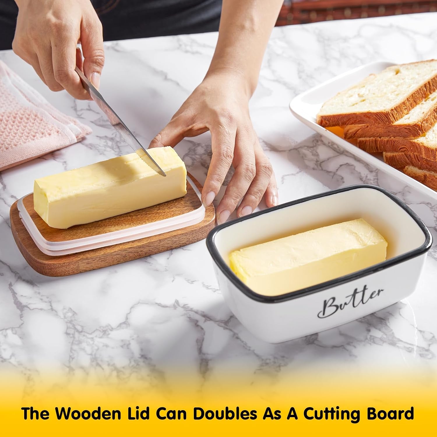 butter-dish-with-lid-large-ceramic-butter-dish-for-countertop-butter-keeper-with-thick-acacia-wood-lid-kitchen-decor-and-accessories-for-kitchen-gifts-white