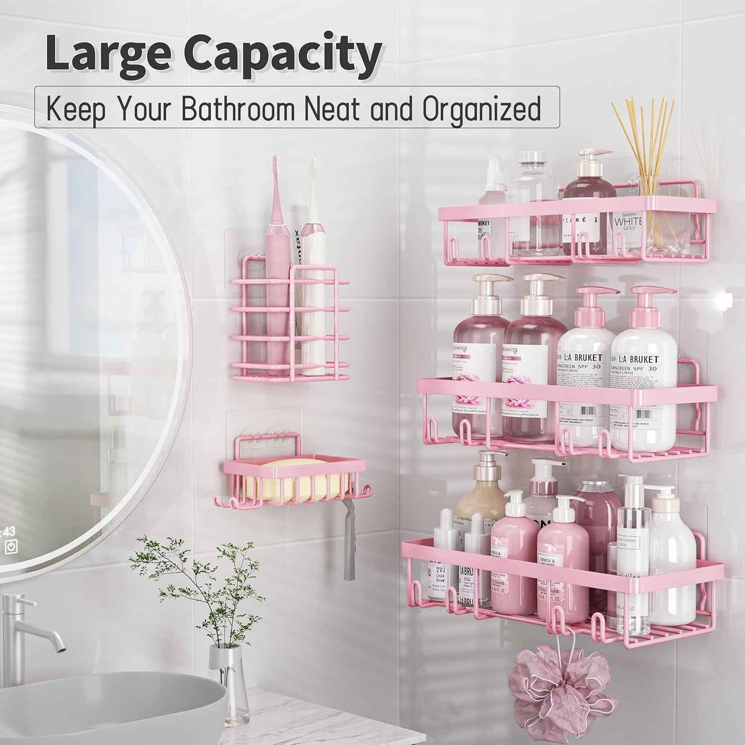 5-pack-shower-caddy-for-inside-shower-pink-bathroom-decor-set