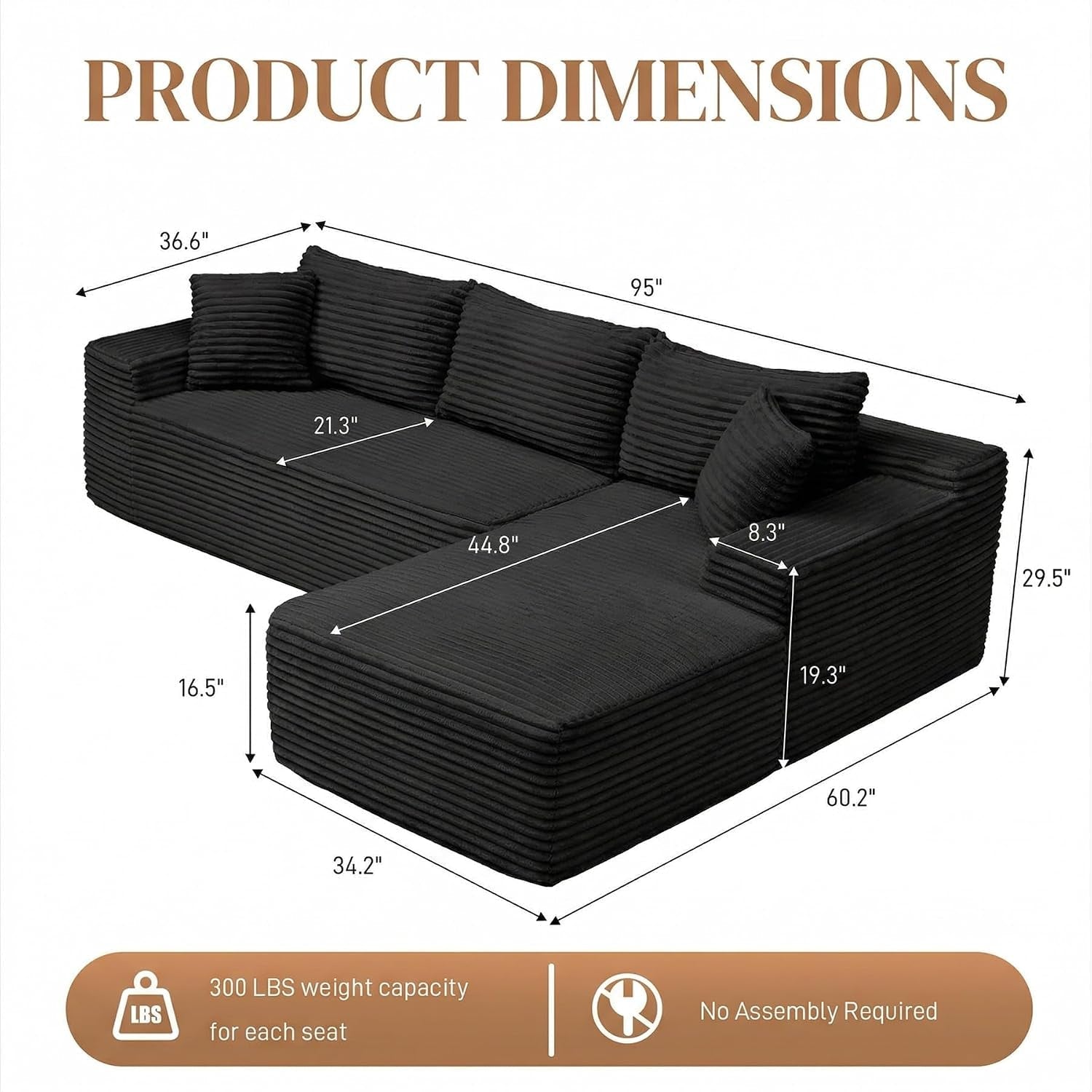 95-l-shaped-cloud-boneless-sectional-couches-for-living-room-modern-comfy-modular-deep-seat-memory-foam-compressed-corduroy-sofa-oversized-right-facing-chaise-no-assembly-required-balck