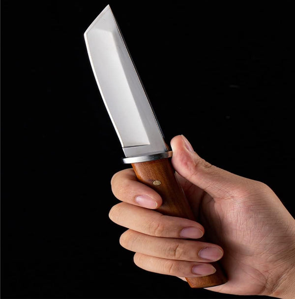 Meat Cleaver, 5Cr15Mov Japanese Blade Ultra-Sharp Fruit Knife Small Paring Knives Red Sandalwood Handle Household4