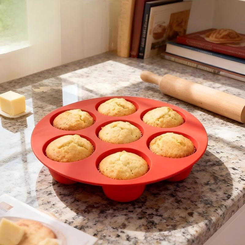 7-hole-non-stick-silicone-liners-and-muffin-pan-for-air-fryers-reusable-baking-trays-easy-to-release-and-clean
