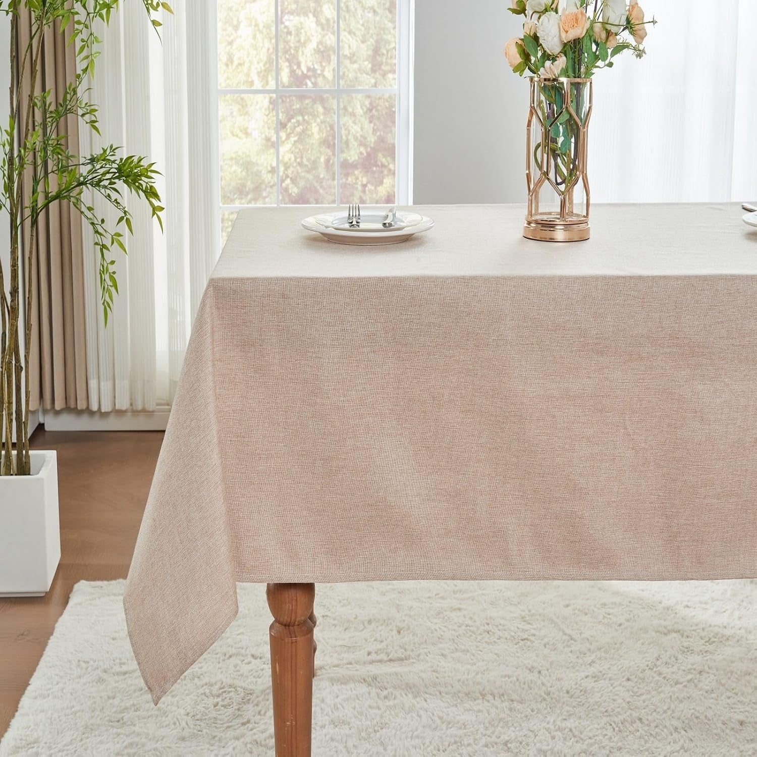 faux-linen-rectangle-tablecloth-spill-proof-wipe-clean-dining-table-cover-for-kitchen-party-holiday-everyday-use