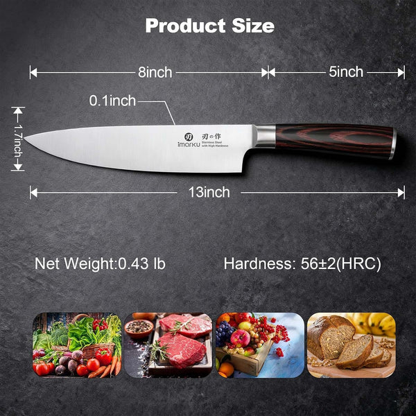 Chef Knife 8 Inch, Professional Kitchen Knife in Japanese HC Steel2