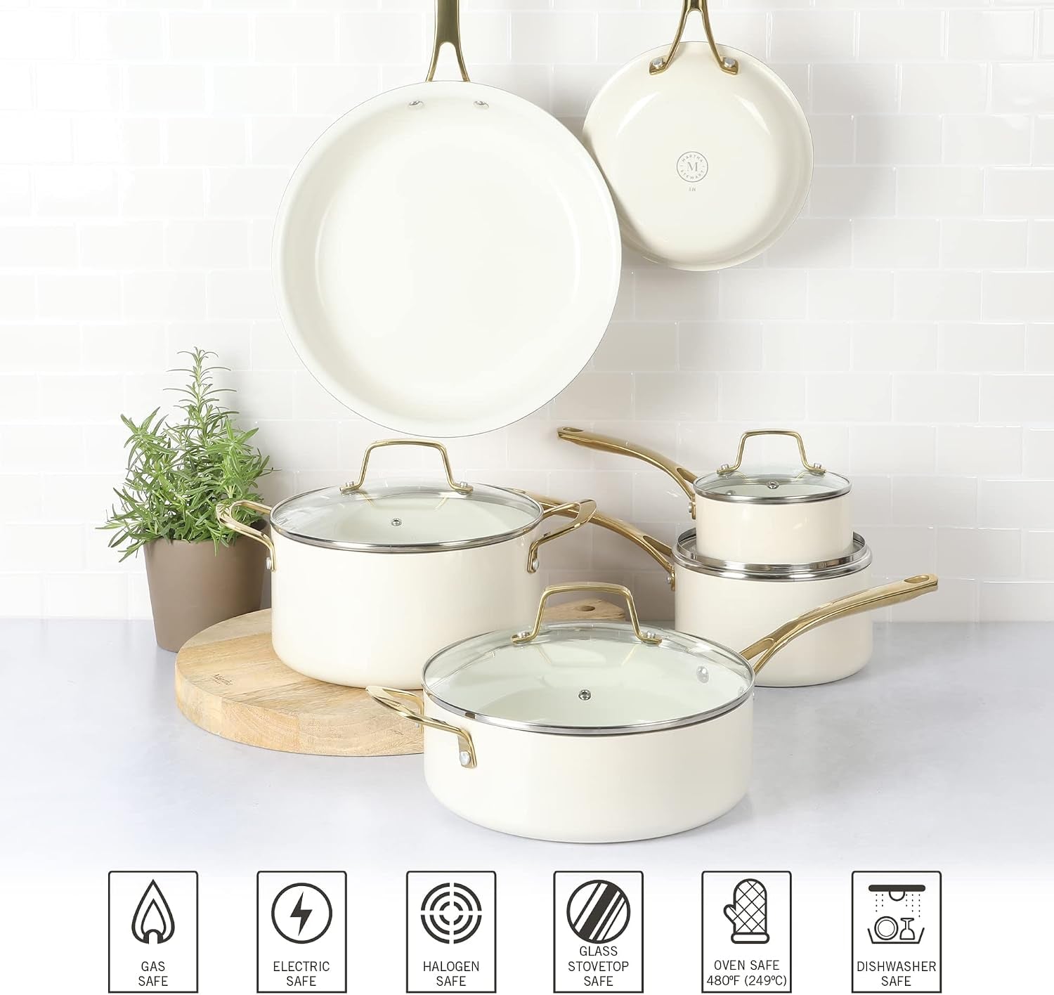 lockton-premium-non-stick-non-toxic-pfa-free-ceramic-interior-10-piece-heavy-gauge-enamel-aluminum-pots-and-pans-cookware-set-linen-white-w-gold-handle