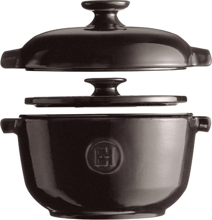 Emile Henry 2.5 Qt Rice Pot | Charcoal2