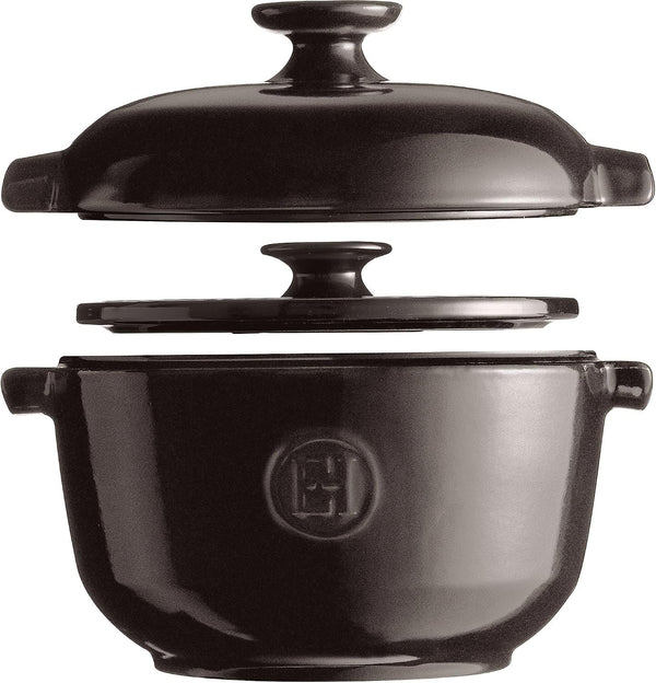 Emile Henry 2.5 Qt Rice Pot | Charcoal2